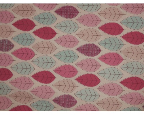 Printed Cotton Poplin Fabric -  Summer Leaves